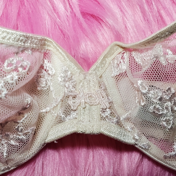 Rare Vintage Christian Dior Lace Bra 34B Pink - Picture 4 of 11